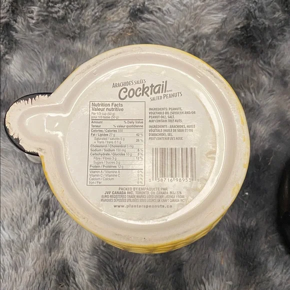 Mr. Peanut Ceramic Cookie Jar - Yellow & Black - Picture 6 of 16